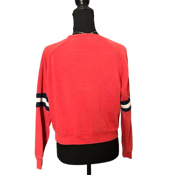 3/$15 Forever 21 Women's Pretty Crew Neck Orange Fall Sweater - Picture 4 of 6